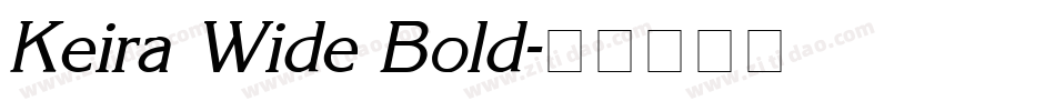 Keira Wide Bold字体转换